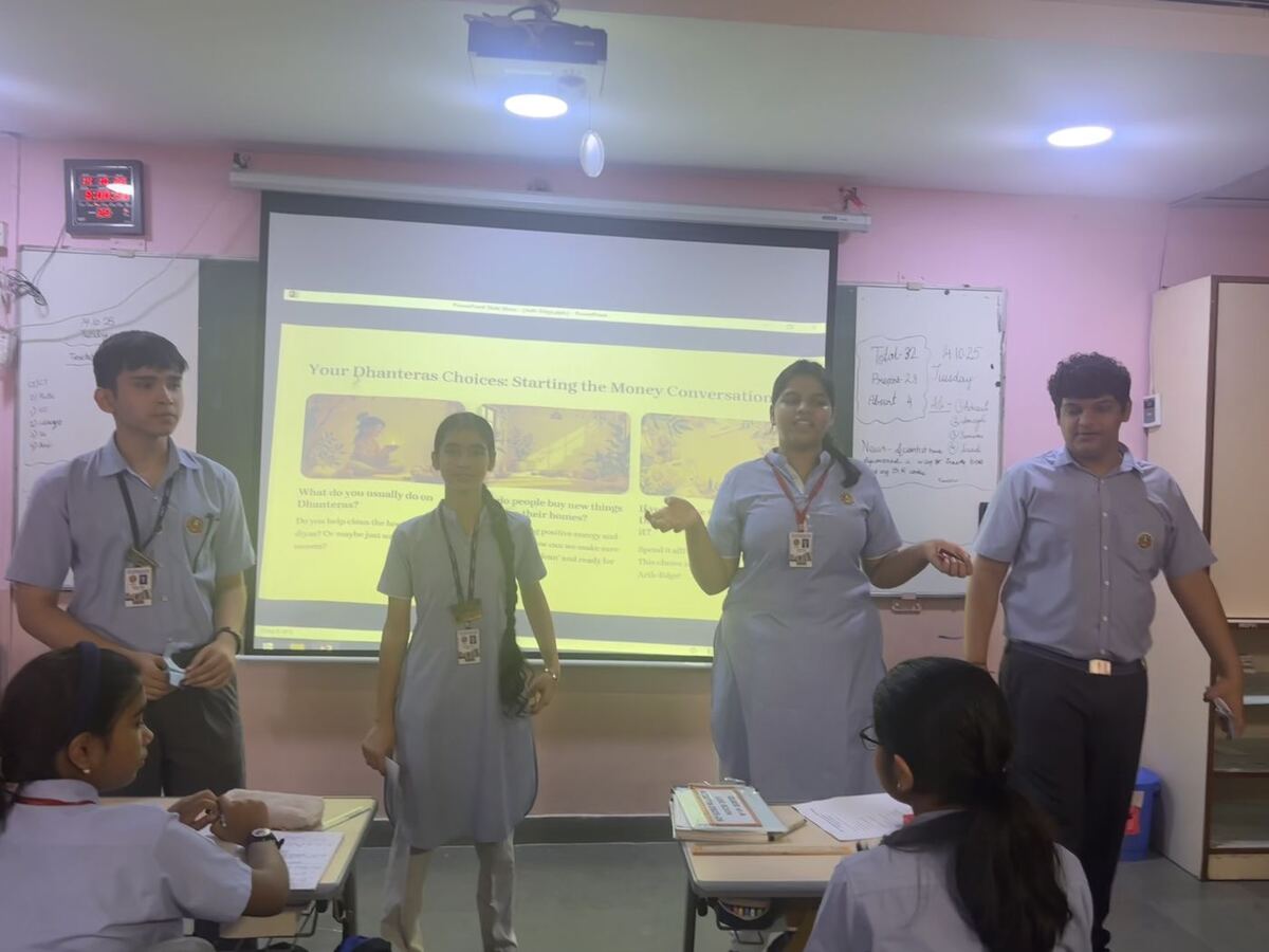 Financial literacy workshop in a classroom