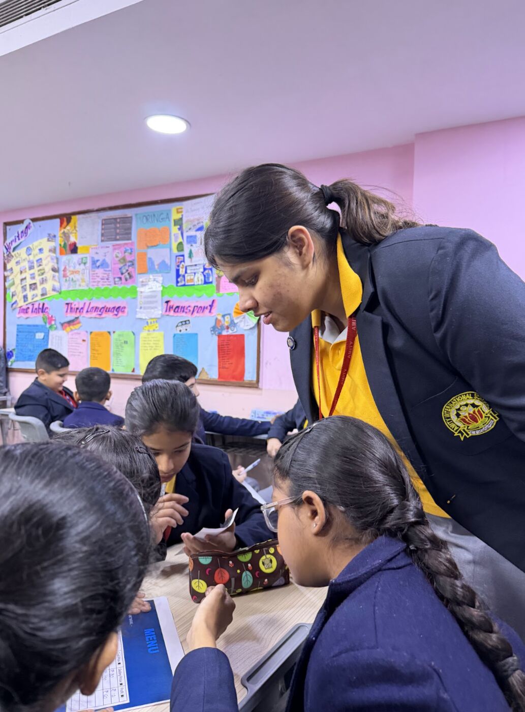 Guiding students through an activity in class