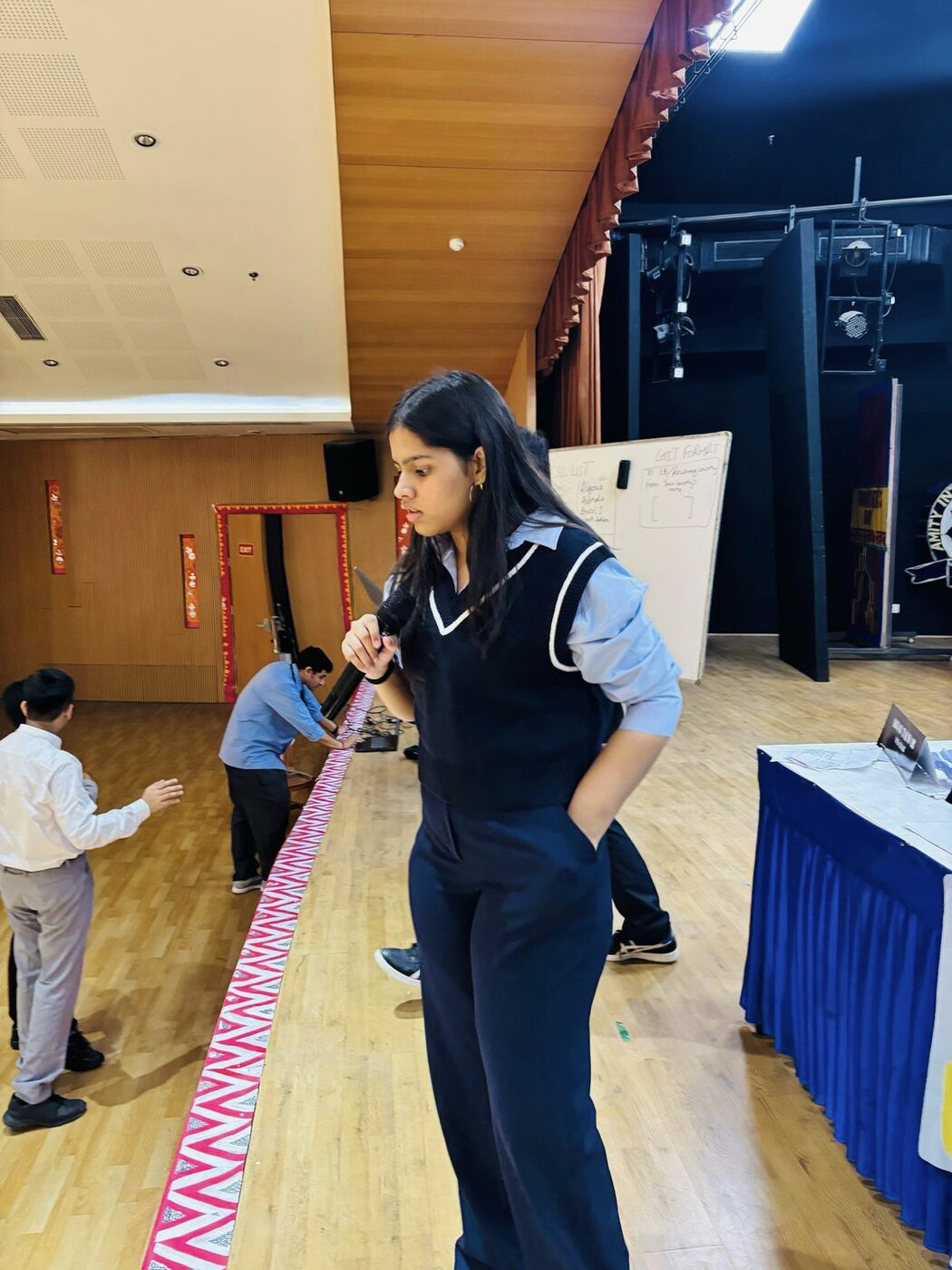 Moderating debate at PVOLVE MUN