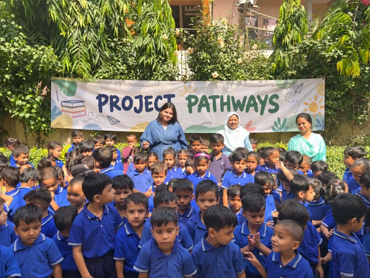 Children under the Project Pathways banner