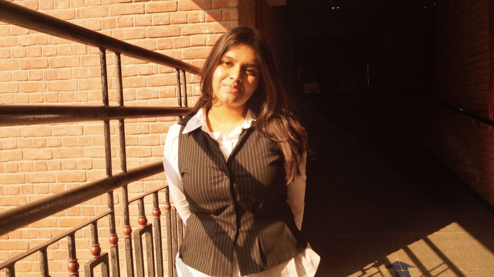 Portrait of Yukti Dahiya at school