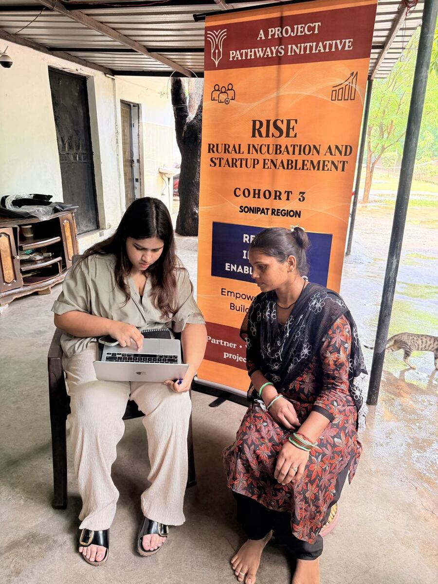A RISE Cohort 3 session in the Sonipat region